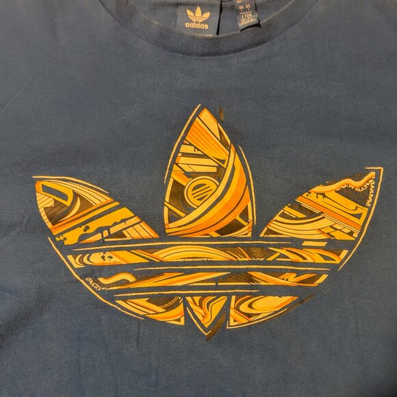 Vintage Adidas T-Shirt Blue Size L - Picture 4 of 4